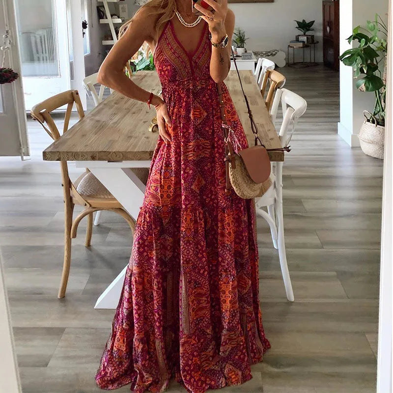 Harriet® | Spódnica maxi z nadrukiem boho