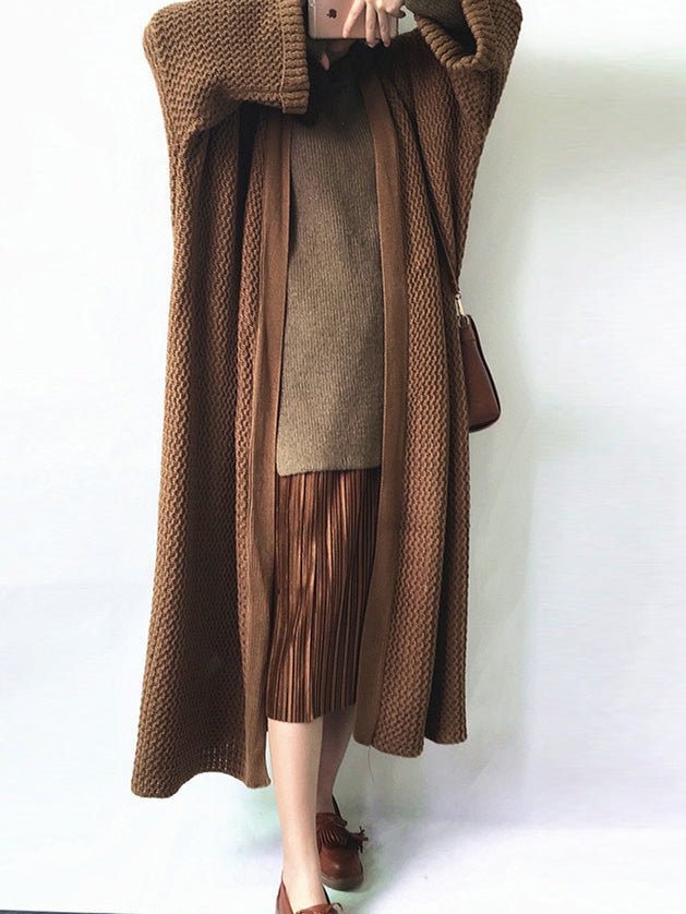 Women's Cardigans Loose Solid Long Knitted Cardigan - Cardigans - Instastyled | Online Fashion Free Shipping Clothing, Dresses, Tops, Shoes - 22/09/2022 - CAR2209221267 - Cardigans